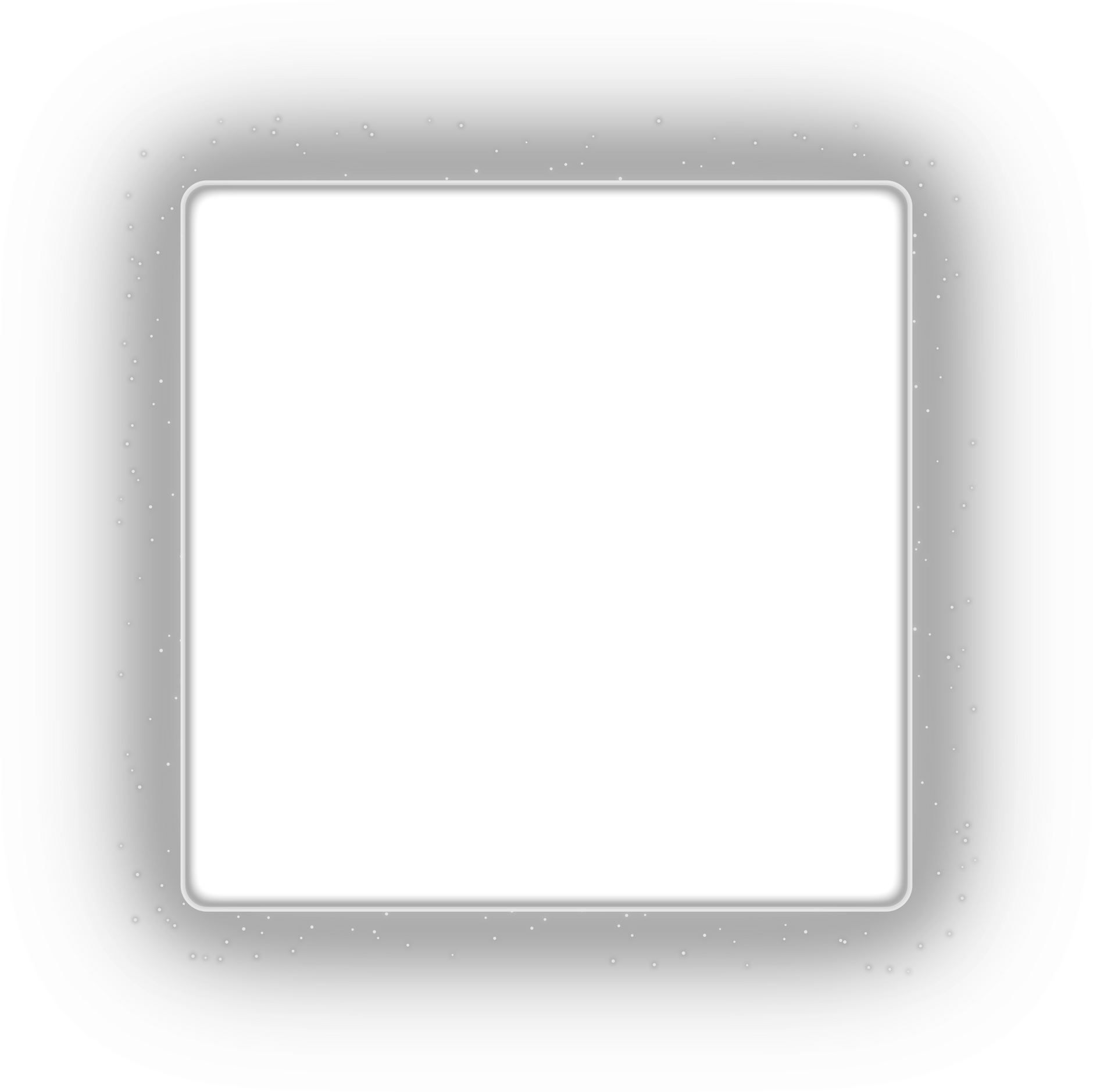 white glowing square frame